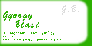 gyorgy blasi business card